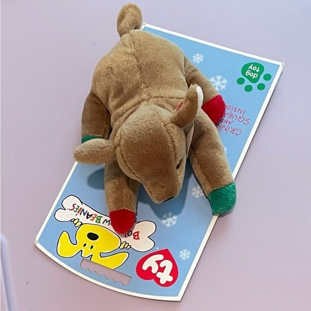Ty Bow Wow Dog Toy: Reindeer NWT - Picture 3 of 4